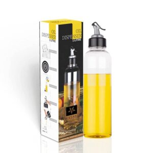 Plastic Oil Dispenser – 1 Litre Cooking Oil Dispenser Bottle (Transparent)