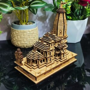 Ram Mandir Ayodhya Model MDF Mandir - Embrace Spiritual Serenity in Your Home